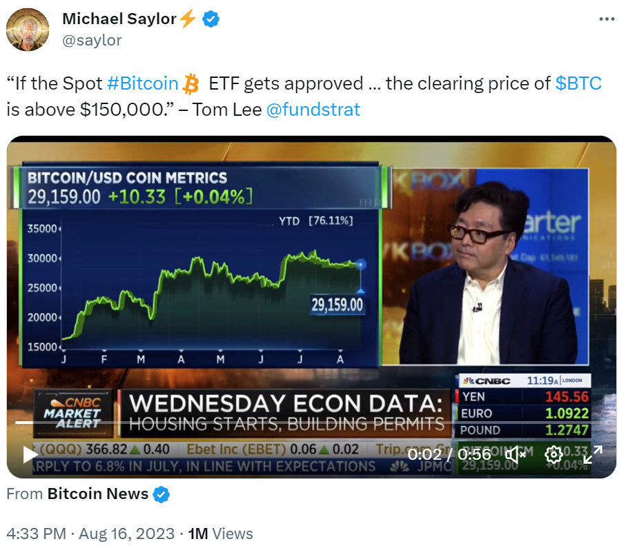 Le Bitcoin à 150 000 dollars et au-delà ? Selon Tom Lee en tout cas.