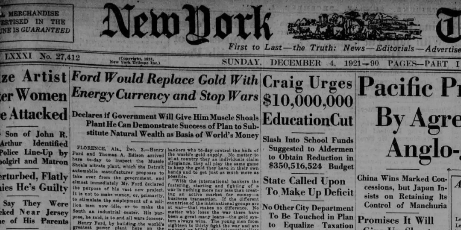 Henry Ford a proposé la création d'une unité monétaire internationale fondée sur l'énergie en 1921, Bitcoin l'aurait probablement intéressé. 